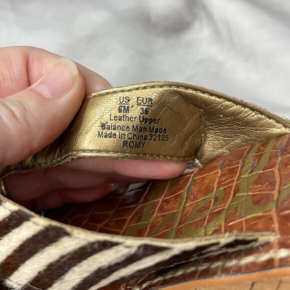 Sam Edelman 6 Romy zebra thong wedges - Picture 8 of 9